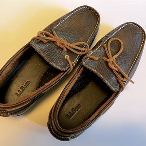 LL Bean Dark Brown Moccasins Mens 11 Wide